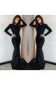 Beautiful Black Jewel Long Sleeves Sequins Sheath Prom Dresses