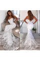 Beautiful White Sweetheart Sleeveless Lace Sheath Evening Dresses