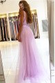 Charming Pink V-neck A-line Evening Dresses With Appliques