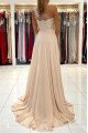 Modern Coral One Shoulder Side Slit A-line Evening Dresses With Appliques