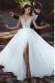 Generous Off Shoulder Open Back Ball Gown Wedding Dresses With Appliques