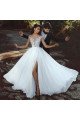 Generous Off Shoulder Open Back Ball Gown Wedding Dresses With Appliques