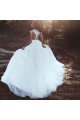 Generous Off Shoulder Open Back Ball Gown Wedding Dresses With Appliques