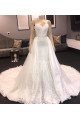 Fashion Sweetheart Appliques Mermaid Wedding Dresses With Panel Train