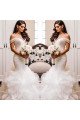 Mild Off Shoulder Appliques Mermaid Wedding Dresses With Puffy Layers