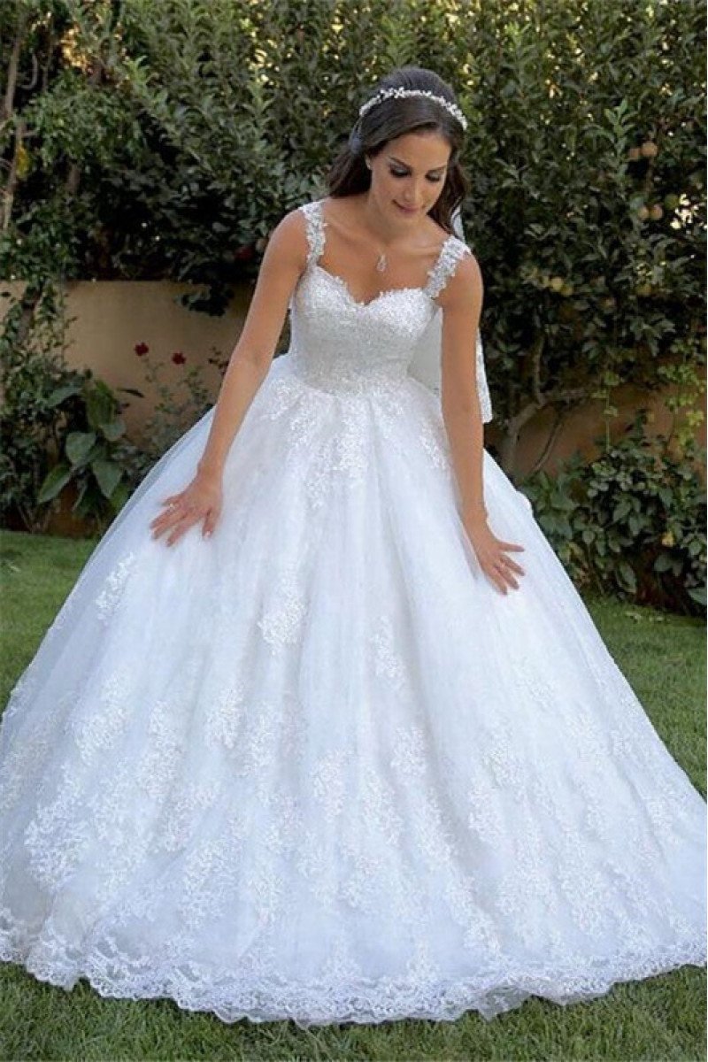 Classical Square Ball Gown Wedding Dresses With Appliques