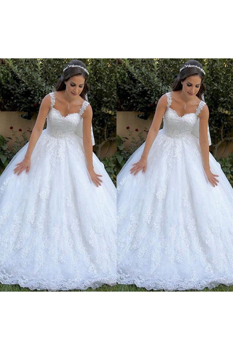 Classical Square Ball Gown Wedding Dresses With Appliques