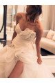 Charming Sweetheart Side Slit Puffy Layers A-line Wedding Dresses With Appliques