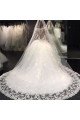 Ali Classical Jewel Long Sleeves Appliques Ball Gown Wedding Dresses With Crystal