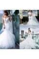 Ali Charming Off Shoulder Chapel Train Mermaid Wedding Dresses With Appliques