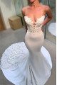 Aubrey Chic Sweetheart Backless Appliques Mermaid Wedding Dresses