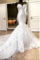 Bader Beautiful Sweetheart Chapel Train Mermaid Wedding Dresses With Appliques