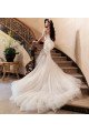 Barbara Elegant Off Shoulder Long Sleeves Court Train Mermaid Appliques Wedding Dresses