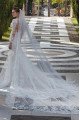 Beryl Generous V-Neck Long Sleeves Open Back Lace Sheath Wedding Dresses With Court Train