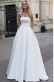 Brooklyn Simple Strapless Lace Up Ball Gown Beading Wedding Dresses