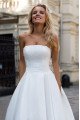 Brooklyn Simple Strapless Lace Up Ball Gown Beading Wedding Dresses