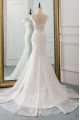 Cecilia Generous Square Open Back Lace Mermaid Wedding Dresses