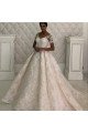 Christie Elegant Off Shoulder Lace Ball Gown Wedding Dresses