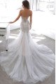 Cheryl Mild Sweetheart Open Back Appliques Mermaid Wedding Dresses With Court Train