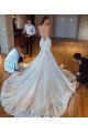 Constance Gorgeous Strapless Open Back Mermaid Wedding Dresses With Appliques