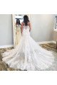 Cynthia Charming Sweetheart Open Back Court Train Mermaid Wedding Dresses With Appliques