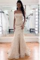 Dallas Generous Strapless Open Back Ruffles Lace Mermaid Wedding Dresses