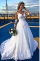 Deanna Beautiful V-Neck Long Sleeves Open Back Ball Gown Appliques Wedding Dresses