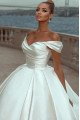 Dominic Classical Off Shoulder Open Back Ball Gown Wedding Dresses