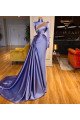 Bernice Gentle Lavender High Neck Long Sleeves Beading Sheath Prom Dresses