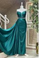 Christine Chic Turquoise Sweetheart Open Back Beading Sheath Prom Dresses