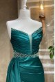 Christine Chic Turquoise Sweetheart Open Back Beading Sheath Prom Dresses