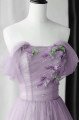 Corey Gentle Lilac Off Shoulder Appliques A-Line Prom Dresses