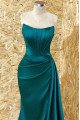 Darlene Elegant Dark Green Strapless Open Back Sheath Prom Dresses