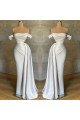 Diana Elegant White Off Shoulder Slim Fit Sheath Prom Dresses