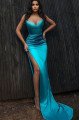 Isla Elegant Blue Sweetheart Side Slit Sheath Prom Dresses