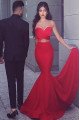 Boyce Special Red Sweetheart Open Back Mermaid Evening Dresses With Keyhole