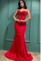 Deirdre Simple Red Sweetheart Mermaid Evening Dresses With Crystal