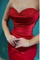 Deirdre Simple Red Sweetheart Mermaid Evening Dresses With Crystal