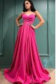 Fay Beautiful Fuchsia Sweetheart Side Slit A-Line Evening Dresses