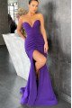 Frances Sexy Purple Sweetheart Slit Sheath Evening Dresses