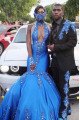 Ashley Chic Blue High Neck Open Back Appliques Mermaid Prom Dresses With Keyhole