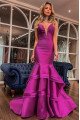 Candice Sexy Purple Sweetheart Puffy Layers Mermaid Prom Dresses