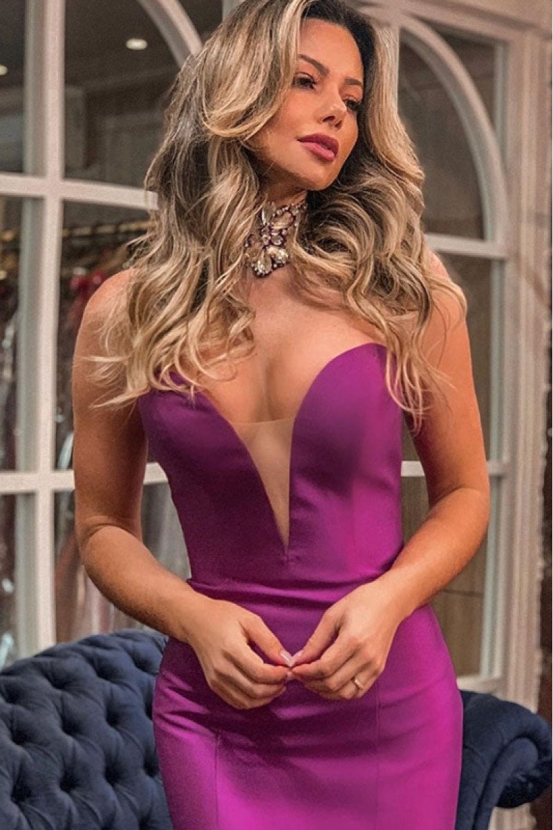 Candice Sexy Purple Sweetheart Puffy Layers Mermaid Prom Dresses