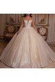 Allison Sparkle Off Shoulder Long Sleeves Sequins Ball Gown Wedding Dresses 