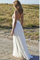 Amanda Chic Spaghetti Straps Backless Appliques Sheath Wedding Dresses