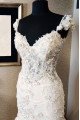 Angle Elegant Square Open Back Appliques Mermaid Wedding Dresses With Chapel Train